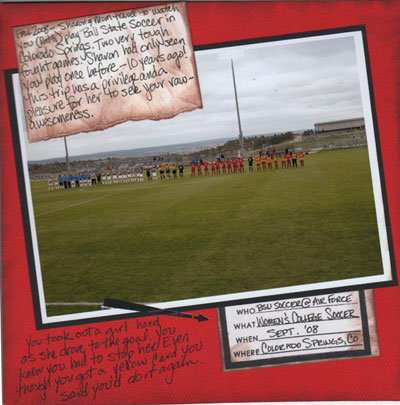 Soccer Scrapbook Page 3