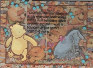 Altered Canvas -Pooh Bear 1