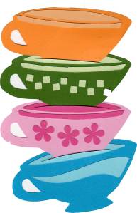 teacups paper piecing